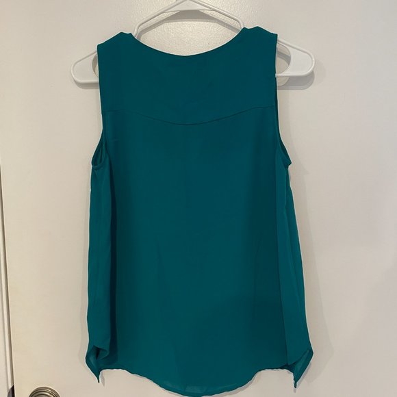 Forever 21 Teal Chiffon Blouse - Picture 3 of 3